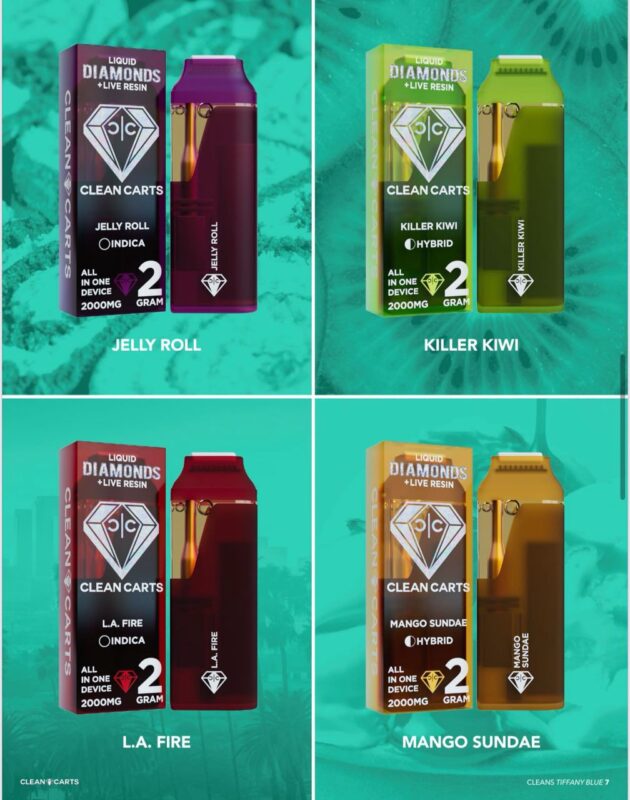 Clear Carts Disposable 2g
